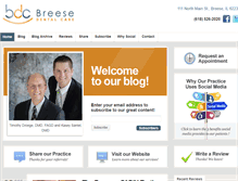 Tablet Screenshot of breesedentalcareblog.com